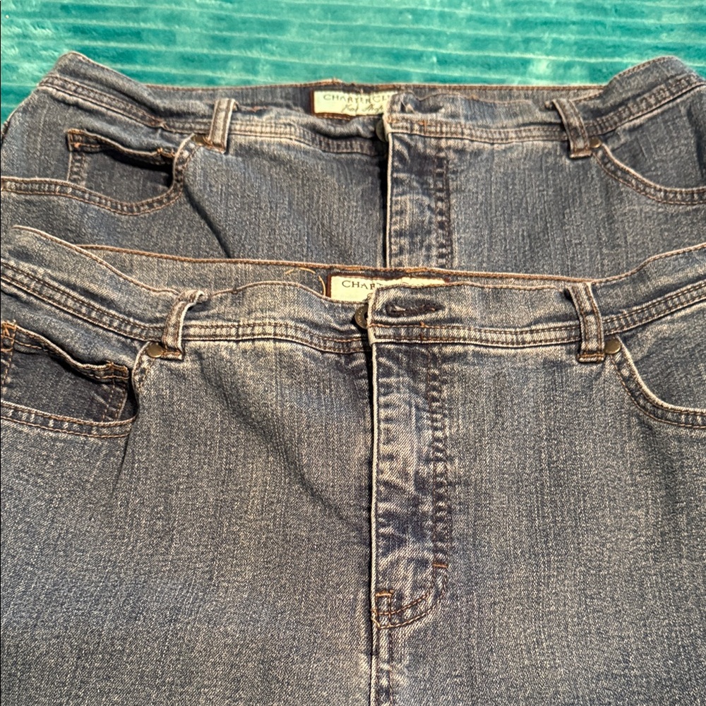 Two pairs of Charter Club women’s jeans, size 14 regular